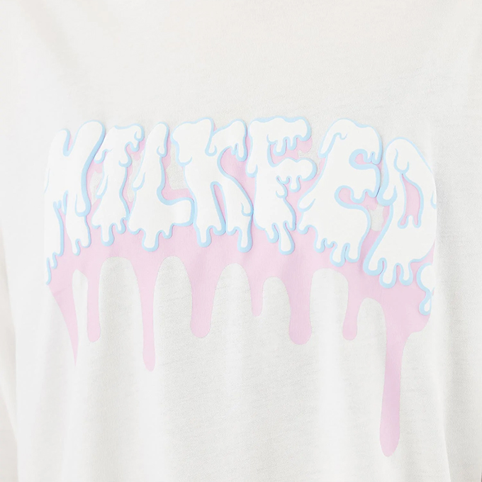 【SALE!!】 【 MILKFED. ミルクフェド 】 MELT LOGO L/S TOP MILKFED. メルトロゴ 長袖Tシャツ 103224011004 / 22AW ※ MILKFED. 【SALE!!】 【 ミルクフェド 】 MELT LOGO L/S TOP