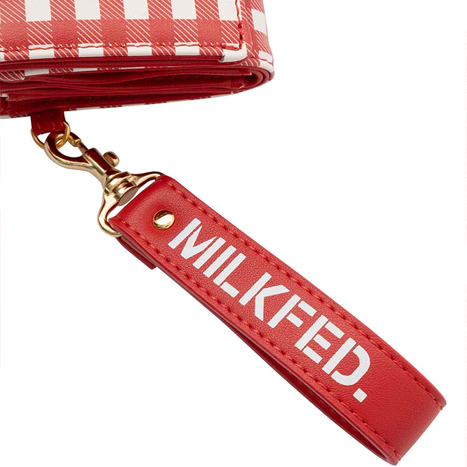 【 MILKFED. ミルクフェド 】 CHECKERED TRI-FOLD WALLET MILKFED. チェック柄 3つ折り 財布 ウォレット 103224054016 ※｜jeansstation｜06