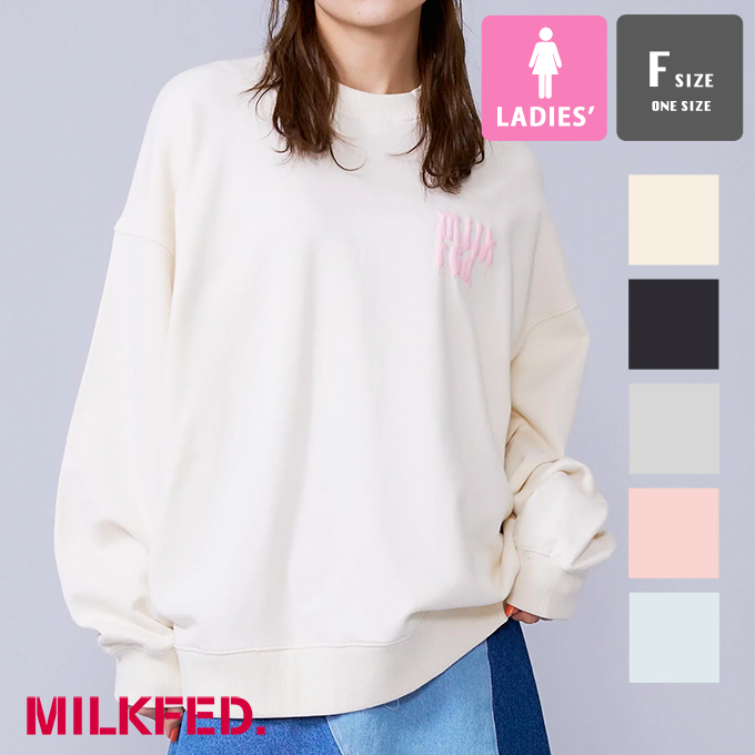 DRIP LOGO BIG SWEAT TOP MILKFED. ドリップ ロゴ ビッグ