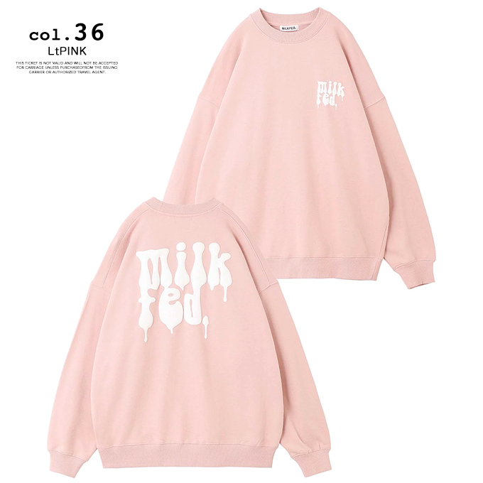 MILKFED. 【 ミルクフェド 】 DRIP LOGO BIG SWEAT TOP ドリップ