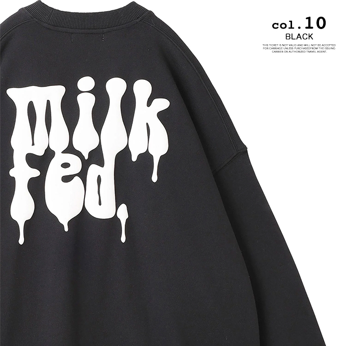 MILKFED. 【 ミルクフェド 】 DRIP LOGO BIG SWEAT TOP ドリップ