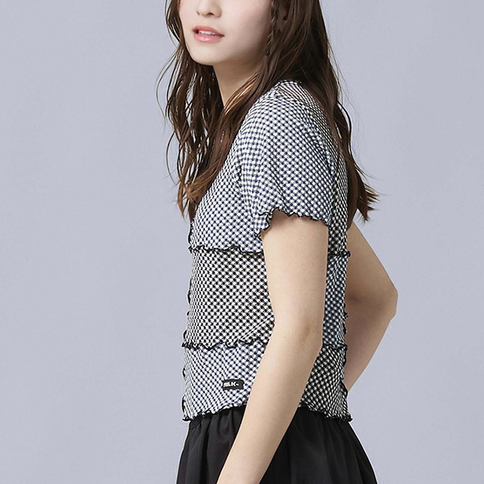 MILKFED. ミルクフェド LETTUCE EDGE TOP MILKFED. レタス　エッジ トップ カットソー 103232013025 / 23SUMMER ※ 楽天市場】【 MILKFED. ミルクフェド 】 LETTUCE EDGE TOP