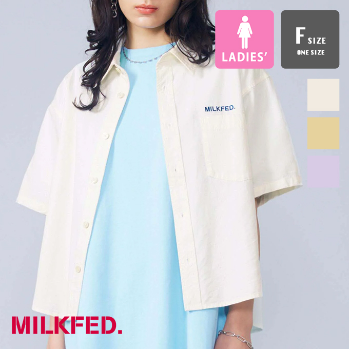 MILKFED. ミルクフェド WORK SHIRT MILKFED. 半袖 ワークシャツ 103232014002 / 23SUMMER ※