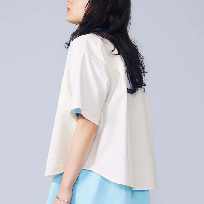 MILKFED. ミルクフェド WORK SHIRT MILKFED. 半袖 ワークシャツ 103232014002 / 23SUMMER ※ MILKFED. ミルクフェド WORK SHIRT 半袖 ワークシャツ
