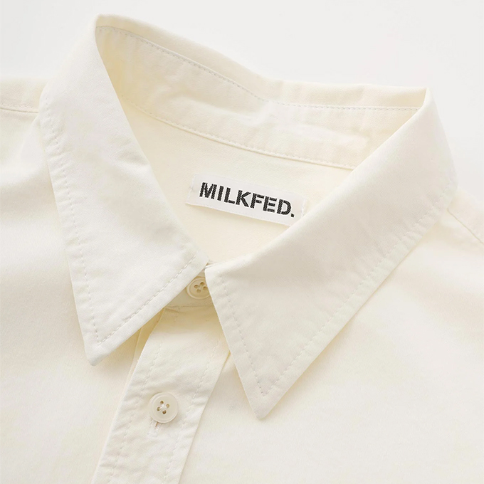 MILKFED. ミルクフェド WORK SHIRT MILKFED. 半袖 ワークシャツ 103232014002 / 23SUMMER ※ MILKFED. ミルクフェド WORK SHIRT 半袖 ワークシャツ