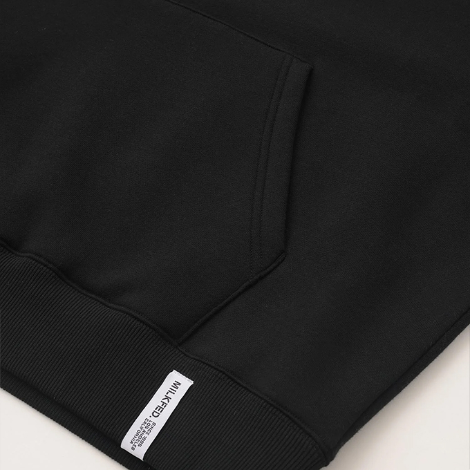 MILKFED. ミルクフェド EMBROIDERED BAR SWEAT HOODIE エン