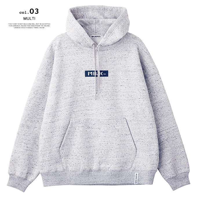 MILKFED. ミルクフェド EMBROIDERED BAR SWEAT HOODIE エン