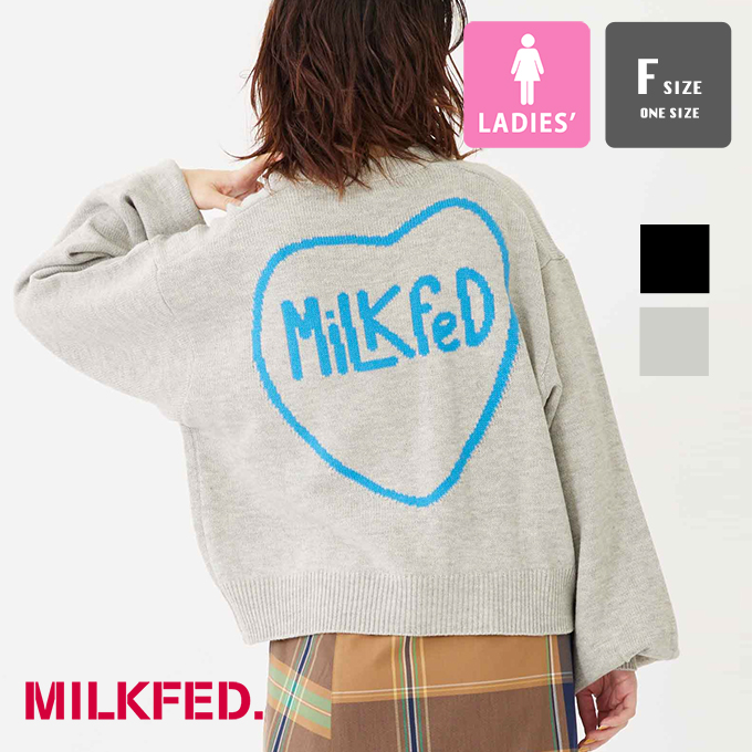 MILKFED. ミルクフェド MILKFED. x ERIN D. GARCIA KNIT TOP ミルクフェド×エリン・ディー・ガルシア ニット クルーネック セータ 103233015002 / 2023AW ※