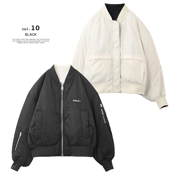 MILKFED. ミルクフェド REVERSIBLE MA-1 FLIGHT JACKET MILKFED. リバーシブル MA-1  フライトジャケット 103233021006 / 2023AW ※