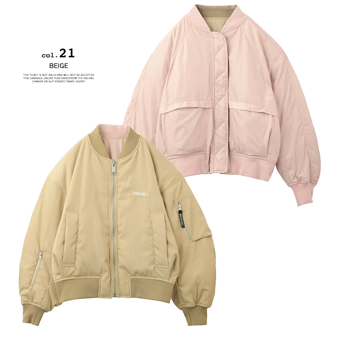 MILKFED. ミルクフェド REVERSIBLE MA-1 FLIGHT JACKET MILKFED