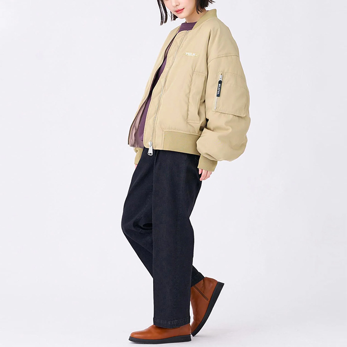 MILKFED. ミルクフェド REVERSIBLE MA-1 FLIGHT JACKET MILKFED. リバーシブル MA-1  フライトジャケット 103233021006 / 2023AW ※