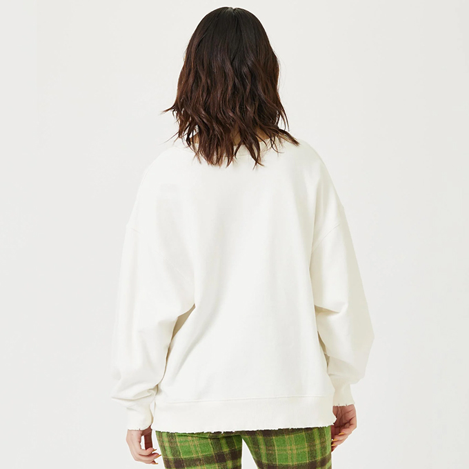 MILKFED. ミルクフェド DISTRESSED SWEATSHIRT クラッシュ加工