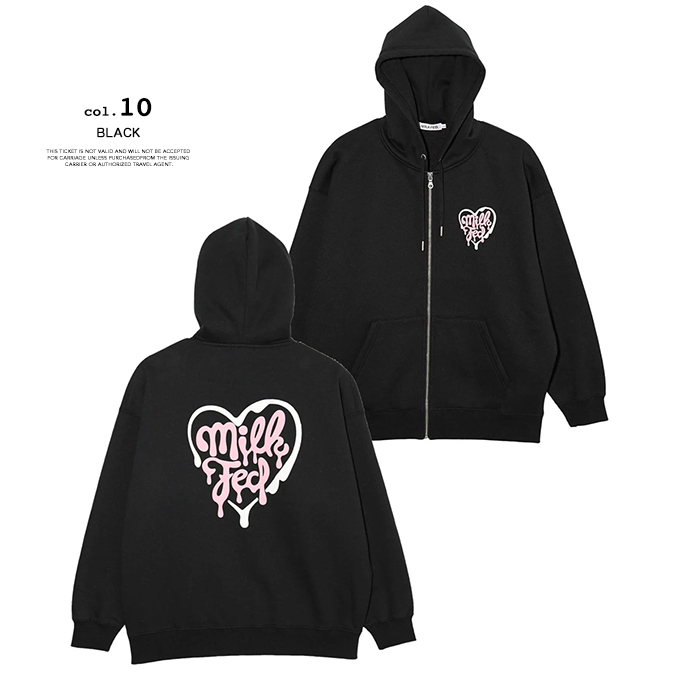 MILKFED. ミルクフェド MELTY HEART ZIP UP HOODIE MILKFED. メルティーハート ジップアップ フーディー パーカー 103234012016 / 2023AW｜jeansstation｜15