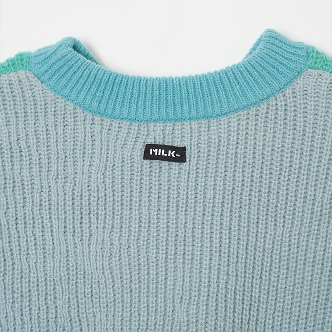 MILKFED. ミルクフェド PANELED KNIT TOP MILKFED. パネル ニット トップ セーター 103234015001 / 2023AW MILKFED. ミルクフェド PANELED KNIT TOP パネル ニット トップ