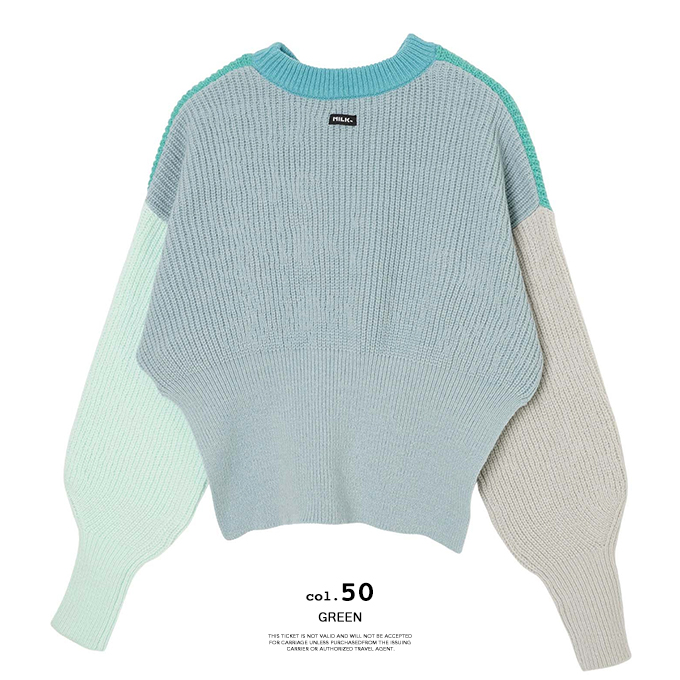 MILKFED.（ミルクフェド） PANELED KNIT TOP MILKFED. パネル ニット