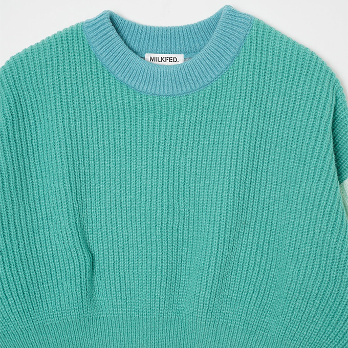 MILKFED. ミルクフェド PANELED KNIT TOP パネル ニット トップ