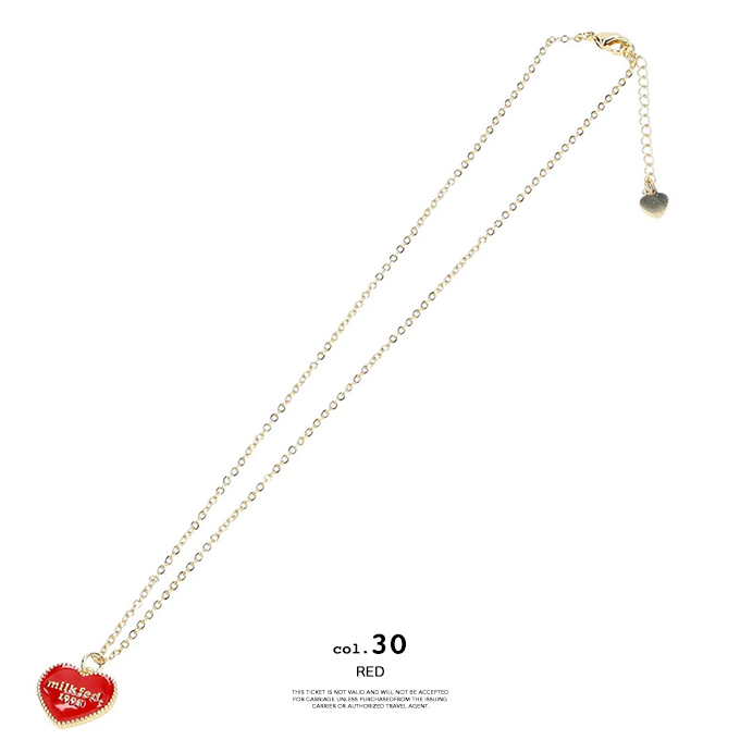 MILKFED.（ミルクフェド） HEART LOGO NECKLACE MILKFED. ハート ロゴ 