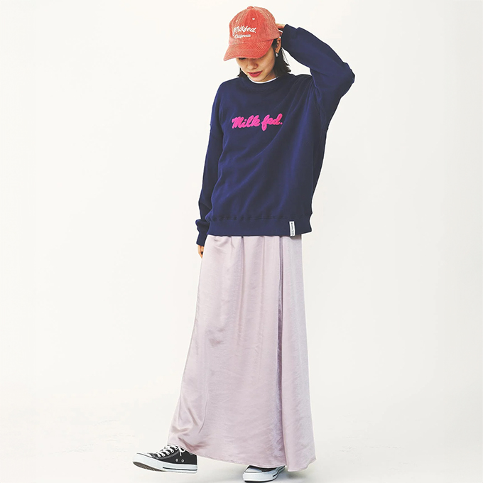 MILKFED.（ミルクフェド） ICING LOGO BASIC SWEAT TOP アイシング 