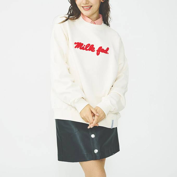 MILKFED.（ミルクフェド） ICING LOGO BASIC SWEAT TOP アイシング 
