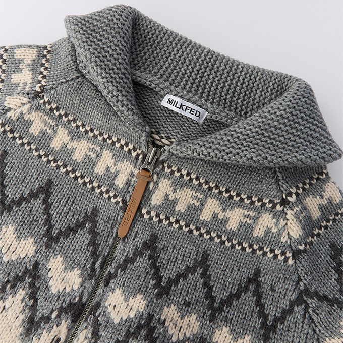 MILKFED.（ミルクフェド） COWICHAN KNIT JACKET カウチン ニット