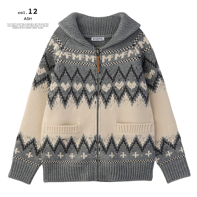 MILKFED.（ミルクフェド） COWICHAN KNIT JACKET カウチン ニット