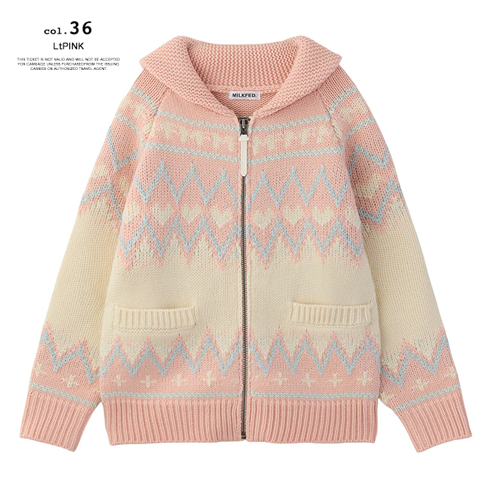 MILKFED. ミルクフェド COWICHAN KNIT JACKET カウチン ニット