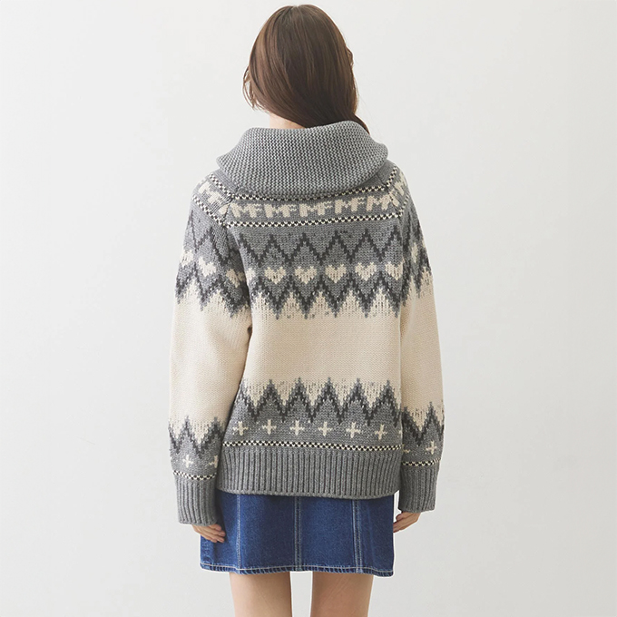 MILKFED.（ミルクフェド） COWICHAN KNIT JACKET カウチン ニット