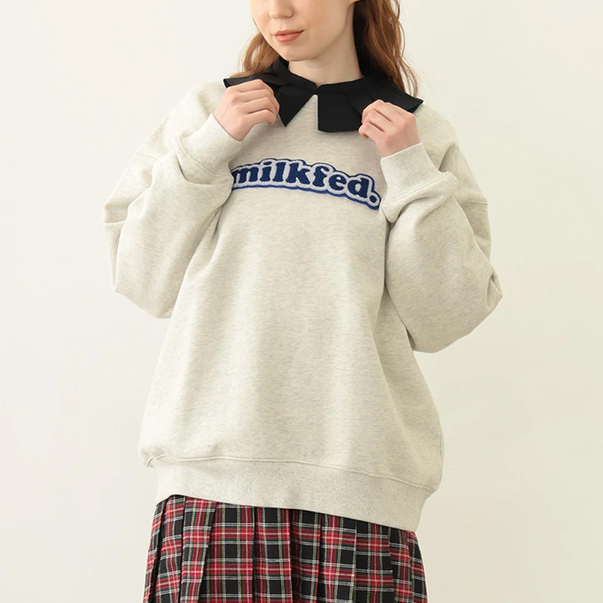 MILKFED.（ミルクフェド） COOPER LOGO WIDE CREW SWEAT TOP クーパー