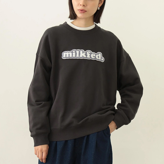 MILKFED.（ミルクフェド） COOPER LOGO WIDE CREW SWEAT TOP クーパー