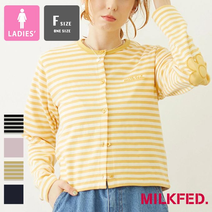 MILKFED. �~���N�t�F�h FLOWER ELBOW CARDIGAN �t�����[ �G���{�[ �J�[�f�B�K�� 103261015001 / 2026SPRING