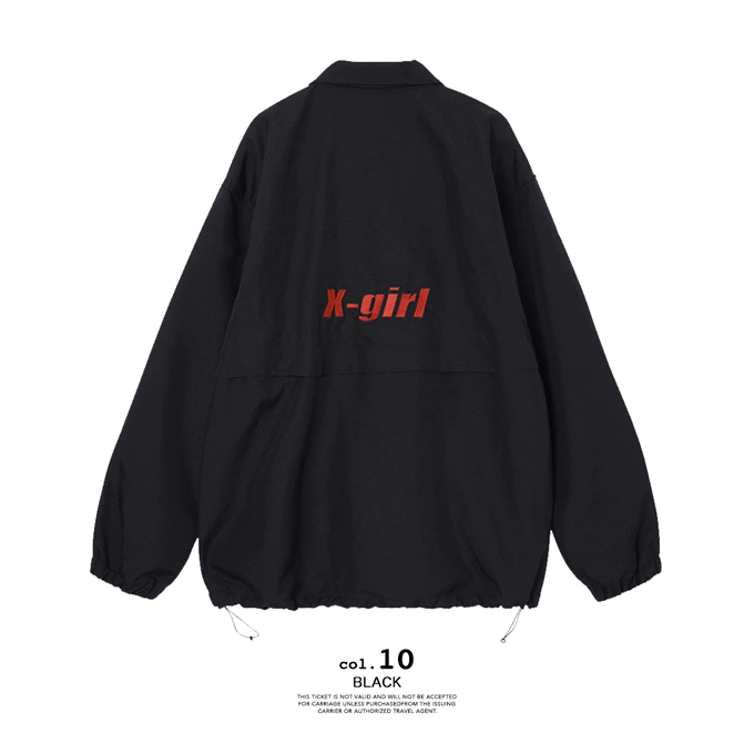 【 X-girl エックスガール 】 LOGO COACH JACKET X-girl ロゴ