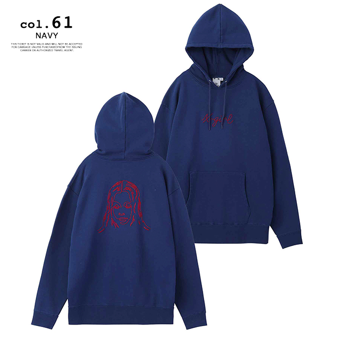 【SALE!!】 【 X-girl エックスガール 】 EMBROIDERED FACE SWEAT HOODIE X-girl エンブロイダード フェイス ロゴ スウェット パーカー 105224012013 / 22AW ※｜jeansstation｜12