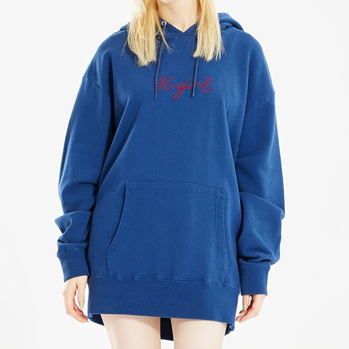 【SALE!!】 【 X-girl エックスガール 】 EMBROIDERED FACE SWEAT HOODIE X-girl エンブロイダード フェイス ロゴ スウェット パーカー 105224012013 / 22AW ※｜jeansstation｜02
