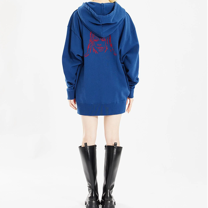 【SALE!!】 【 X-girl エックスガール 】 EMBROIDERED FACE SWEAT HOODIE X-girl エンブロイダード フェイス ロゴ スウェット パーカー 105224012013 / 22AW ※｜jeansstation｜05