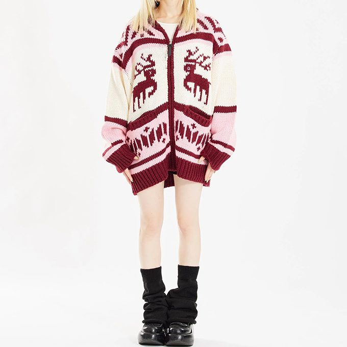 セール 売れ筋商品|||X-girl エックスガール LOGO PATTERN NORDIC CARDIGAN 105234015004 ロゴパターンノルディック カーディガン 羽織り ジップ アウター XGIRL正規取扱店 楽天市場】【SALE 45%OFF 定価17,600円】 X-girl LOGO PATTERN