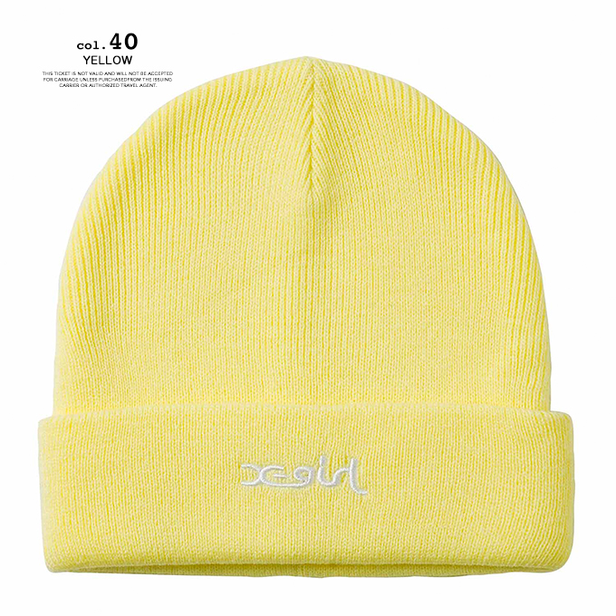 X-girl 【 エックスガール 】 MILLS LOGO EMBROIDERY KNIT CAP