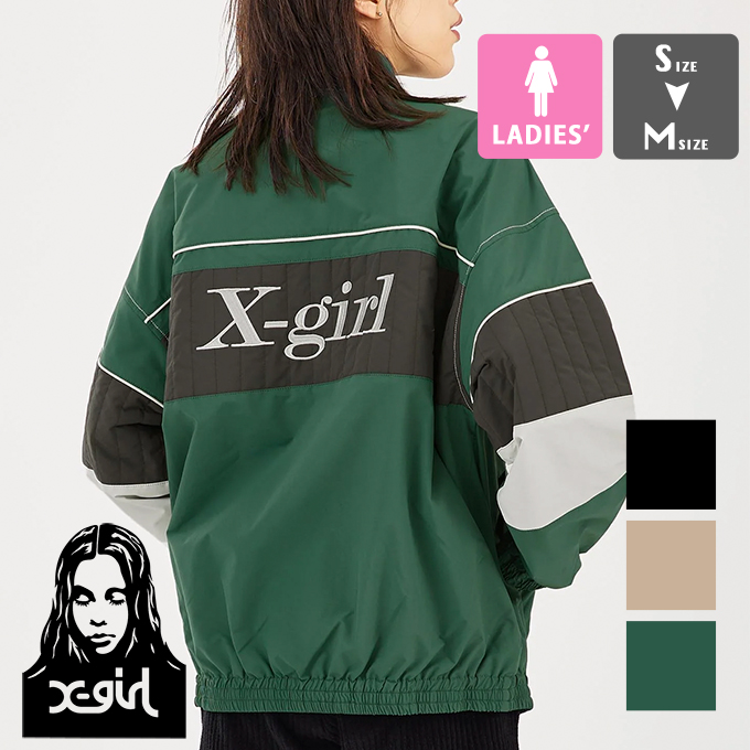 【 X-girl エックスガール 】 PANELED TRACK JACKET X-girl パネル トラック ジャケット 105231021001  / 23SPRING ※