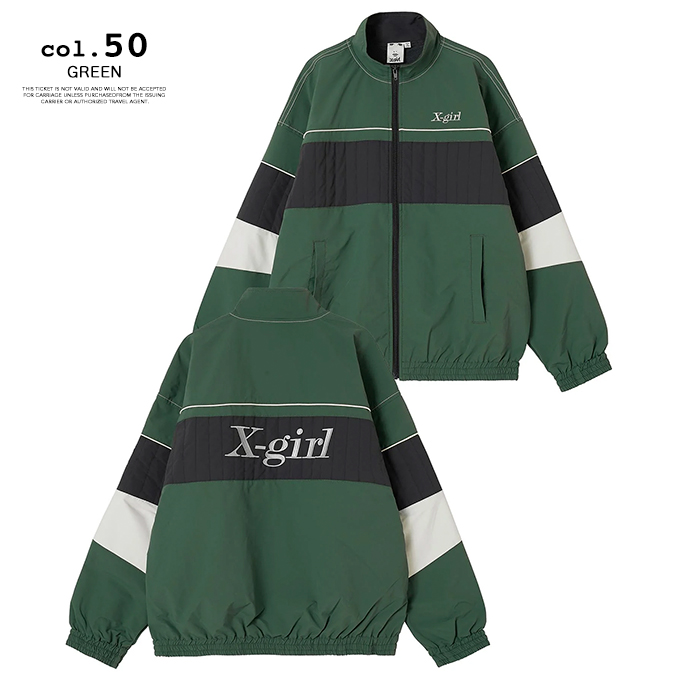 X-girl 【 エックスガール 】 PANELED TRACK JACKET パネル