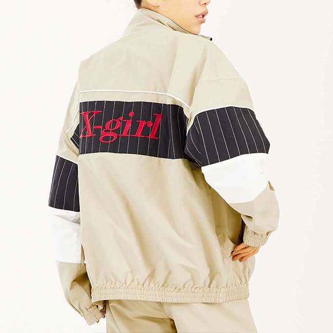 【 X-girl エックスガール 】 PANELED TRACK JACKET X-girl パネル トラック ジャケット 105231021001  / 23SPRING ※