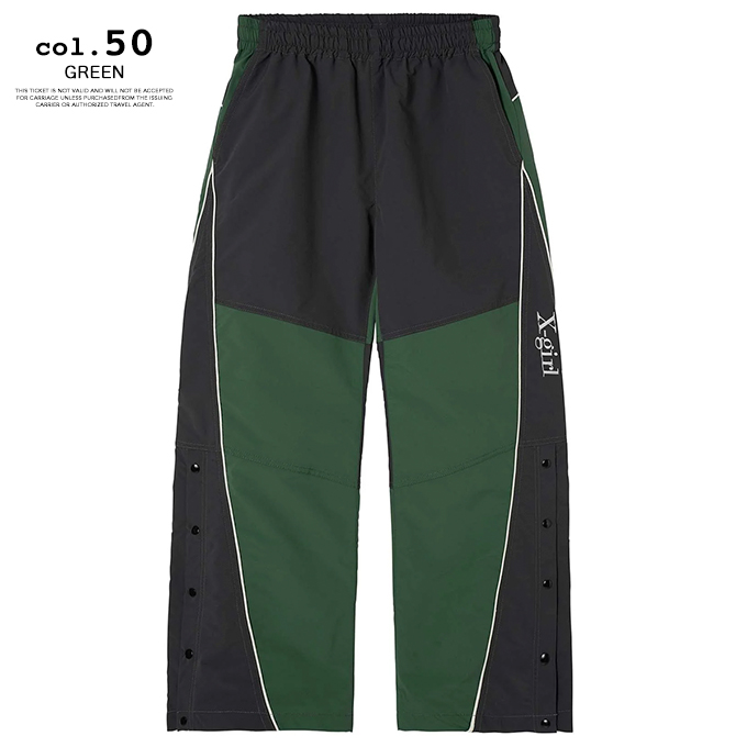 X-girl 【 エックスガール 】 BICOLOR TRACK PANTS バイカラー