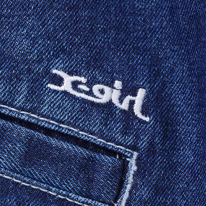 極美品　X-girl エックスガール デニムパンツ　イージーパンツ　S X-girl（エックスガール）の「CHEMICAL WASH DENIM EASY PANTS