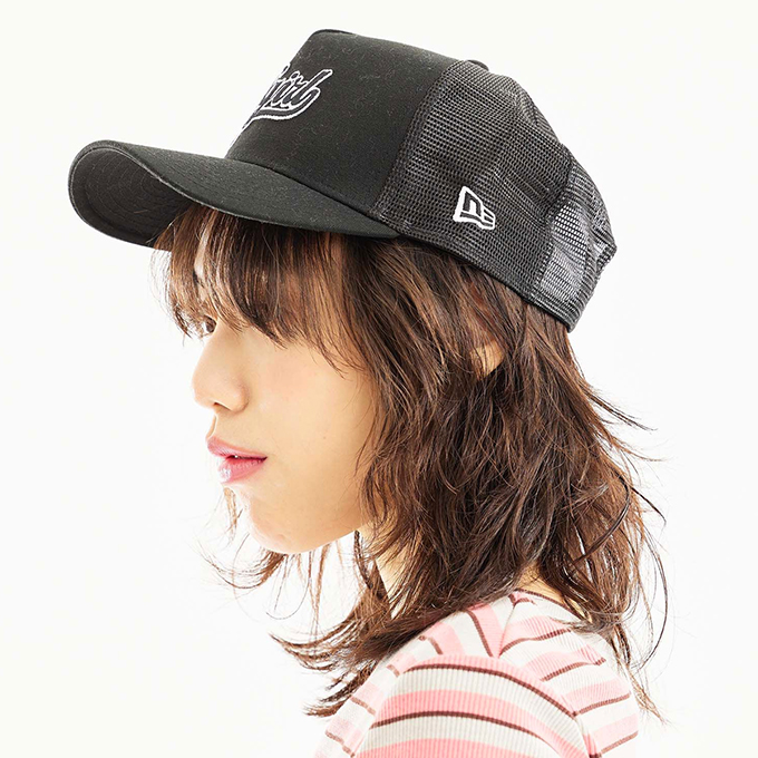 X-girl エックスガール X-girl × NEW ERA TRACKER CAP エックスガール ニューエラ コラボ トラッカーキャップ  105231051007 / 23SUMMER ※