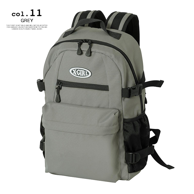 @ X-GIRL OVAL LOGO BACKPACK リュック X-girl - 【人気リピート商品】 OVAL LOGO BACKPACK / ブラック