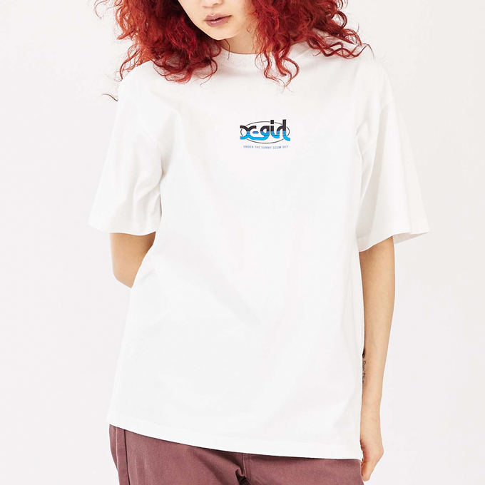 X-girl エックスガール HORIZON MILLS LOGO S/S TEE ホライズン