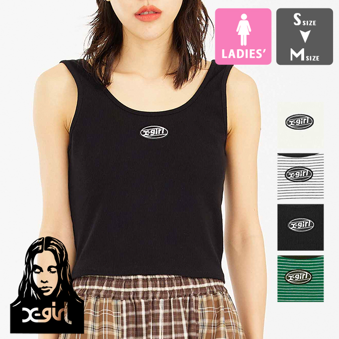 X-girl（エックスガール） OVAL LOGO TANK TOP X-girl オーバル ロゴ