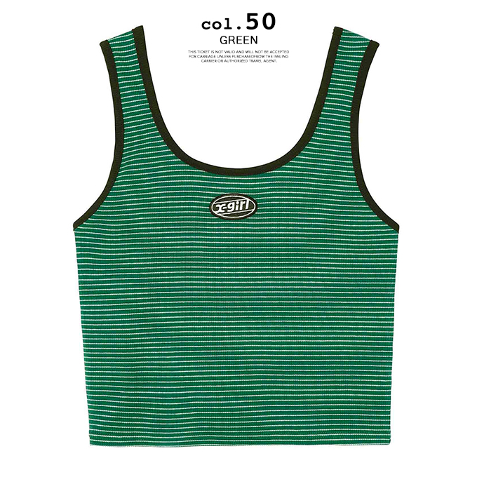 X-girl（エックスガール） OVAL LOGO TANK TOP X-girl オーバル ロゴ