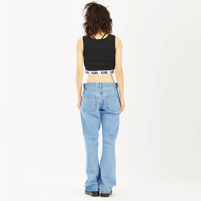 【Homme girls】LOGO CROPPED TANK 新品 X-girl（エックスガール） LOGO TANK TOP X-girl ショート丈 ロゴ