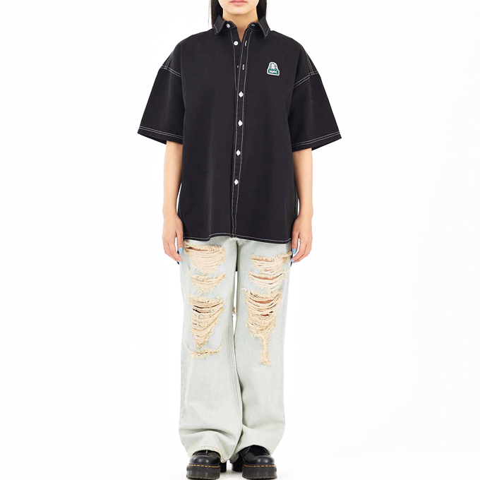 X-girl エックスガール FACE S/S SHIRT フェイス ロゴ 半袖