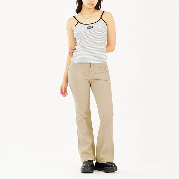 X-girl（エックスガール）の「MULTI PATTERN EASY FLARE PANTS 2
