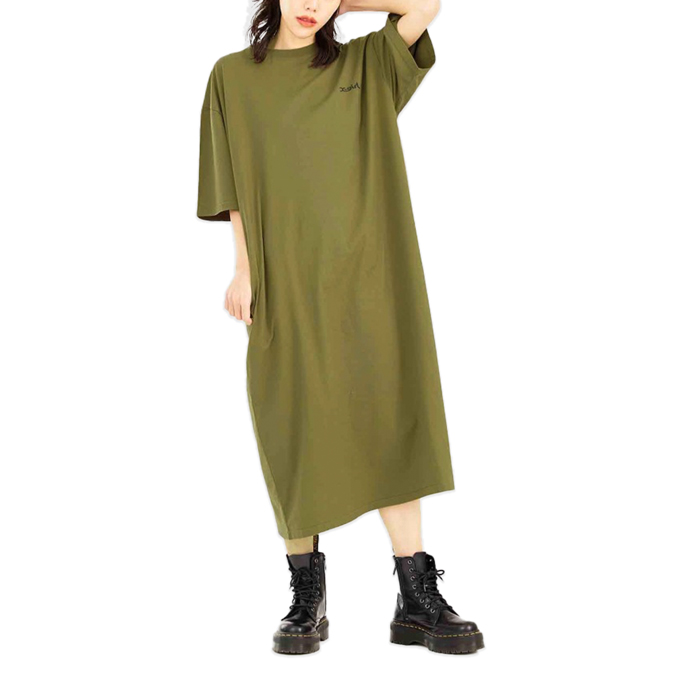 X-girl（エックスガール） VERTICAL WORD LOGO S/S TEE DRESS ドレス